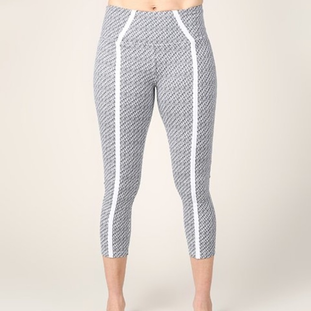 Soybu Pinstripe Capri Leggings, Small
